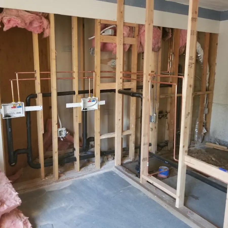 Copper pipe rough-in and plumbing installation in South Amboy